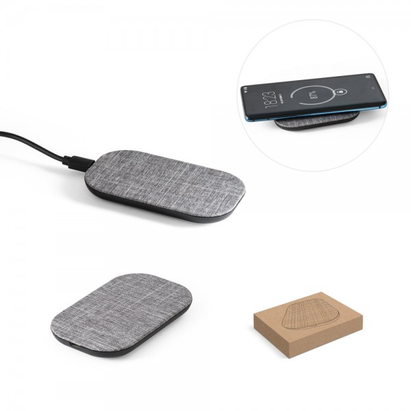RENEWAL CHARGER. Caricatore wireless superveloce da 15W in PET riciclato (100% rPET)