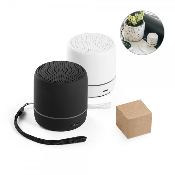 TURING. Altoparlante portatile da 3W con 4 ore di autonomia con il ABS riciclato (100% rABS)