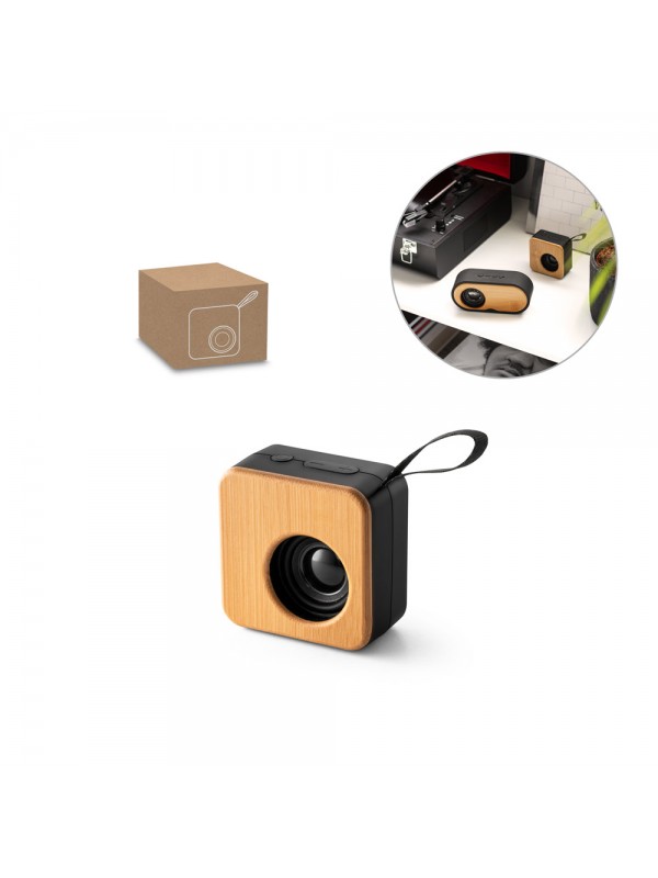 MAYER. Altoparlante portatile da 3W con autonomia di 4 ore in bambù e ABS riciclato (100% rABS) MAYER. Altoparlante portatile da 3W con autonomia di 4 ore in bambù e ABS riciclato (100% rABS)