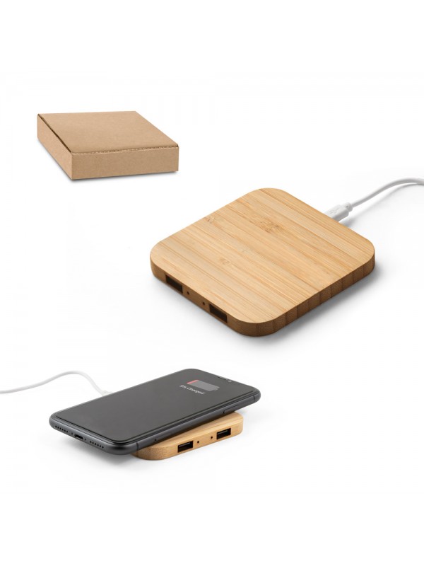 DALTON. Caricatore wireless Superfast 15W in bambù DALTON. Caricatore wireless Superfast 15W in bambù