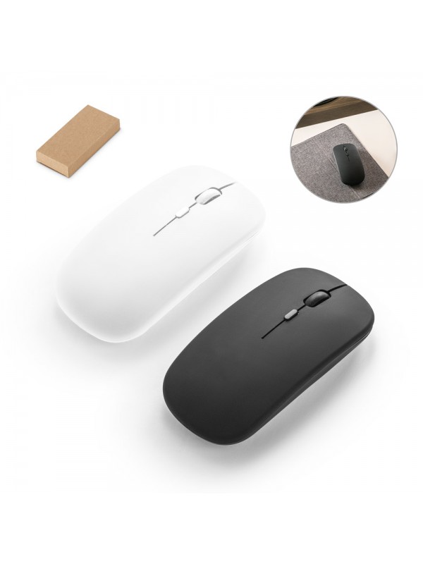 KHAN. Mouse wireless con batteria da 500 mAh in ABS riciclato (100% rABS) KHAN. Mouse wireless con batteria da 500 mAh in ABS riciclato (100% rABS)