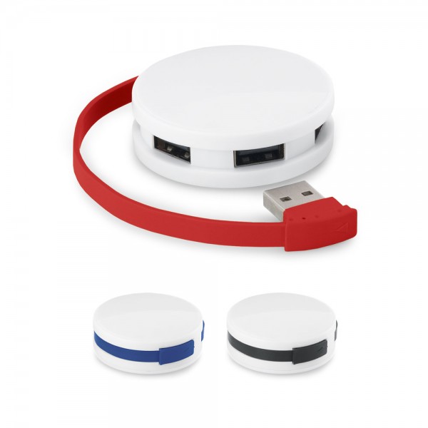 GARDNER. HUB con cavo e 4 porte USB-A in ABS