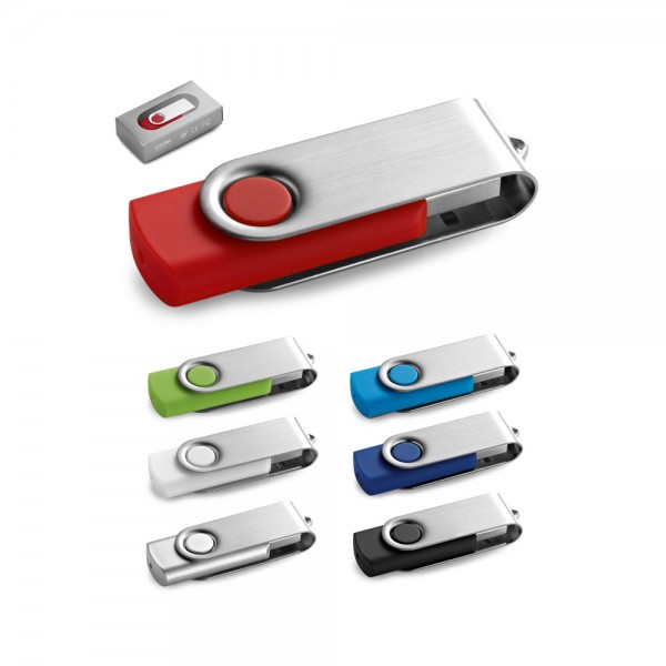 CLAUDIUS 16GB. Chiavetta USB da 16 GB con clip in metallo