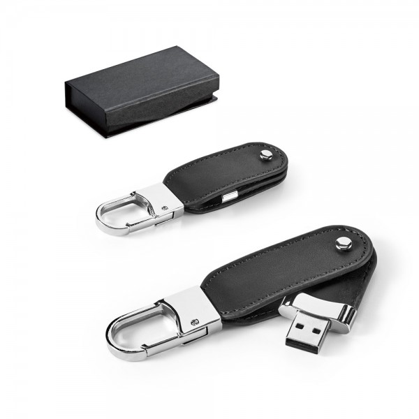 BRAGG 8GB. Memoria USB da 8 GB in PU e con clip a moschettone