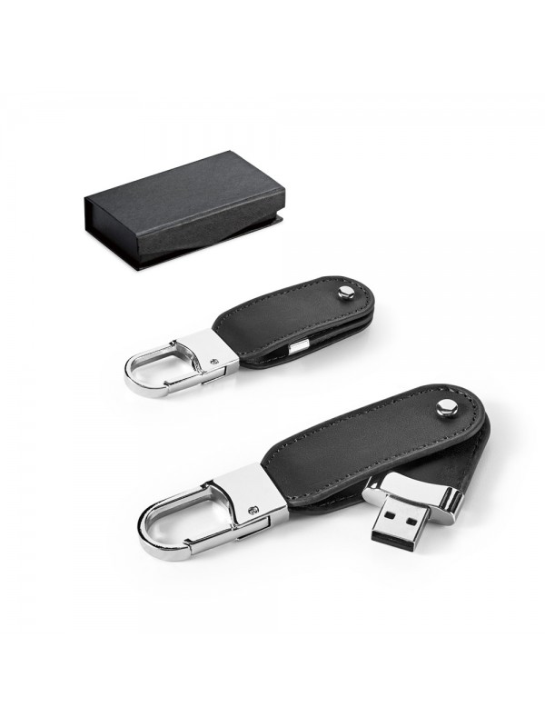 BRAGG 8GB. Memoria USB da 8 GB in PU e con clip a moschettone BRAGG 8GB. Memoria USB da 8 GB in PU e con clip a moschettone
