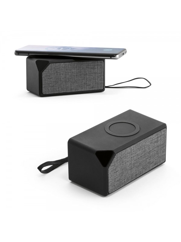 GRUBBS. Altoparlante portatile in ABS con caricatore wireless GRUBBS. Altoparlante portatile in ABS con caricatore wireless