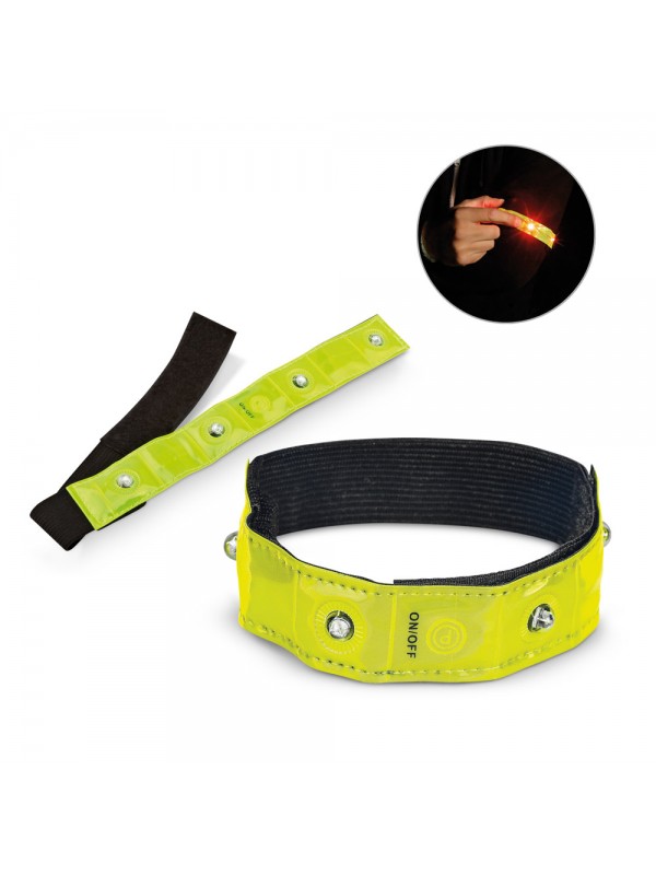 VISIBLE. Polsino riflettente con 4 LED rossi VISIBLE. Polsino riflettente con 4 LED rossi