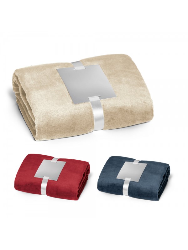 DYLEAF. Coperta in pile da (240 g/m²) con nastro e cartoncino personalizzabile DYLEAF. Coperta in pile da (240 g/m²) con nastro e cartoncino personalizzabile