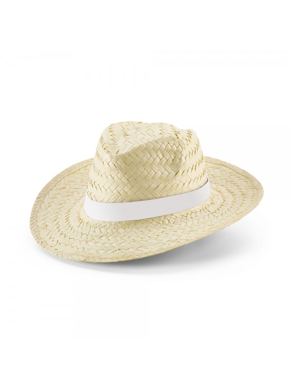 EDWARD RIB. Cappello in paglia naturale con nastro sublimatico EDWARD RIB. Cappello in paglia naturale con nastro sublimatico