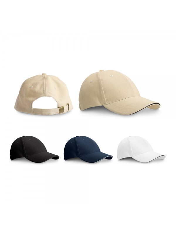 CHRISTOPHE. Cappellino tipo" sandwich" 100% cotone (260 g/m²) CHRISTOPHE. Cappellino tipo" sandwich" 100% cotone (260 g/m²)