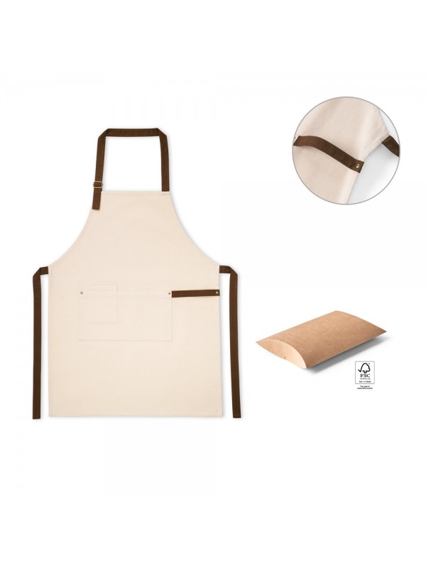 HOLM. Grembiule in canvas di cotone 100% (320 g/m²) con dettagli in metallo
