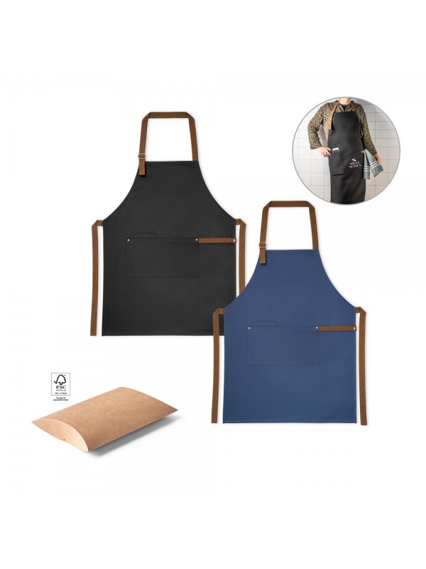 VESPER. Grembiule in canvas di cotone 100% (300 g/m²) con dettagli in metallo VESPER. Grembiule in canvas di cotone 100% (300 g/m²) con dettagli in metallo