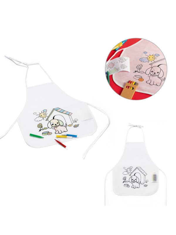 NILO. Grembiule per bambini da colorare in TNT (80 g/m²) NILO. Grembiule per bambini da colorare in TNT (80 g/m²)