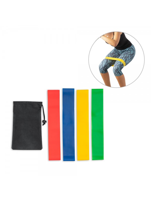 BURPEE. Set di fasce elastiche con custodia in TNT BURPEE. Set di fasce elastiche con custodia in TNT