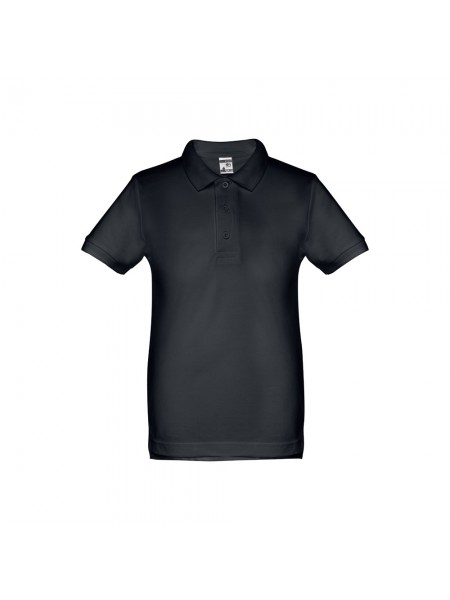 THC ADAM KIDS. Polo in cotone a maniche corte per bambini (unisex) - Blu notte THC ADAM KIDS. Polo in cotone a maniche corte per bambini (unisex) - Blu notte