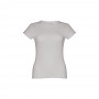 THC SOFIA. T-shirt sfiancata da donna in cotone - Grigio chiaro