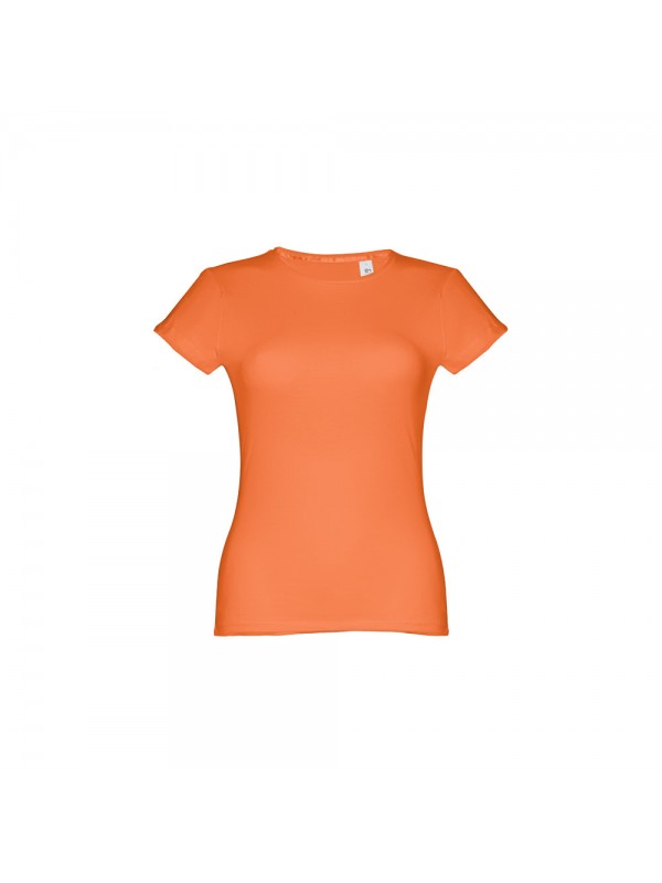 THC SOFIA. T-shirt sfiancata da donna in cotone - Terracotta THC SOFIA. T-shirt sfiancata da donna in cotone - Terracotta
