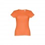 THC SOFIA. T-shirt sfiancata da donna in cotone - Terracotta