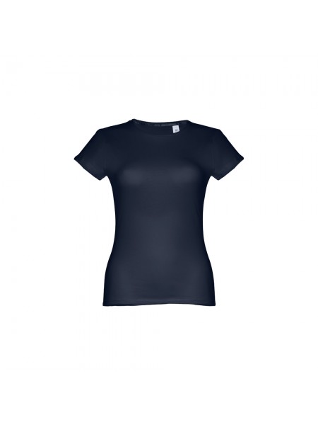 THC SOFIA. T-shirt sfiancata da donna in cotone - Blu notte THC SOFIA. T-shirt sfiancata da donna in cotone - Blu notte