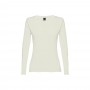 THC BUCHAREST WOMEN. T-shirt da donna sfiancata a maniche lunghe in cotone - Verde pastello