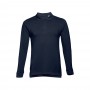 THC BERN. Polo da uomo a maniche lunghe in cotone cardato - Blu