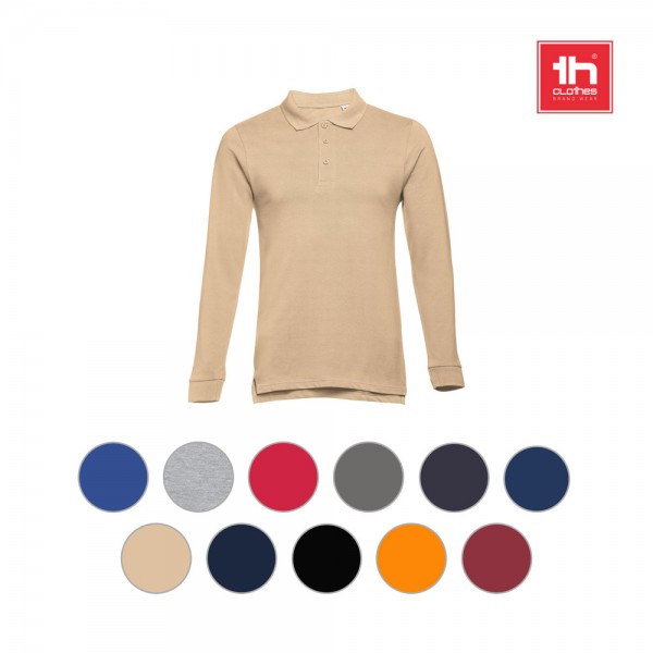 THC BERN 3XL. Polo a manica lunga da uomo - Blu