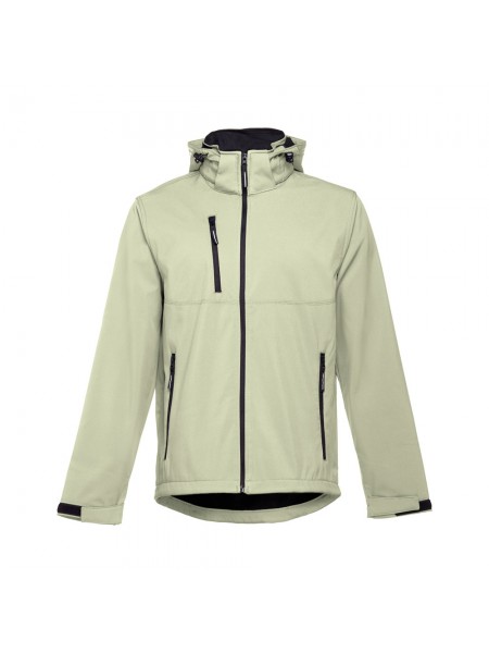 THC ZAGREB. Giacca softshell da uomo in poliestere ed elastan - Verde pastello THC ZAGREB. Giacca softshell da uomo in poliestere ed elastan - Verde pastello