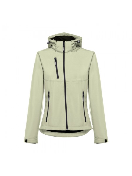 THC ZAGREB WOMEN. Giacca softshell da donna sfiancata - Verde pastello THC ZAGREB WOMEN. Giacca softshell da donna sfiancata - Verde pastello