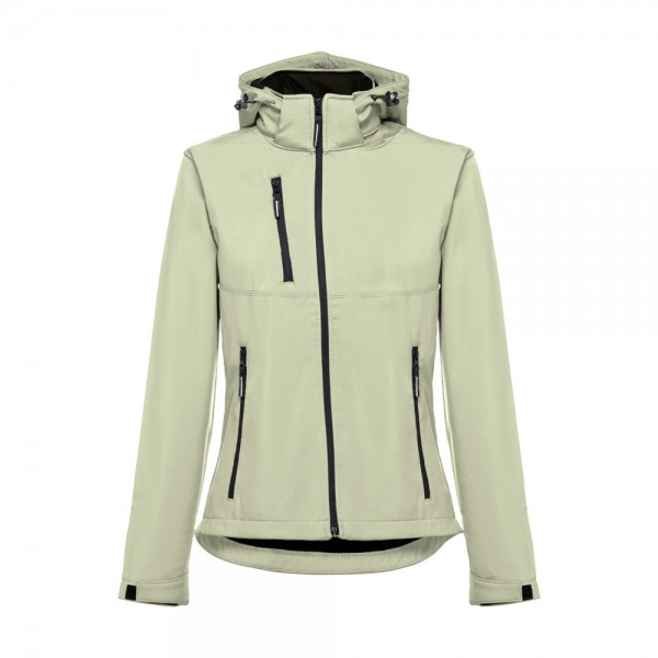 THC ZAGREB WOMEN. Giacca softshell da donna sfiancata - Verde pastello