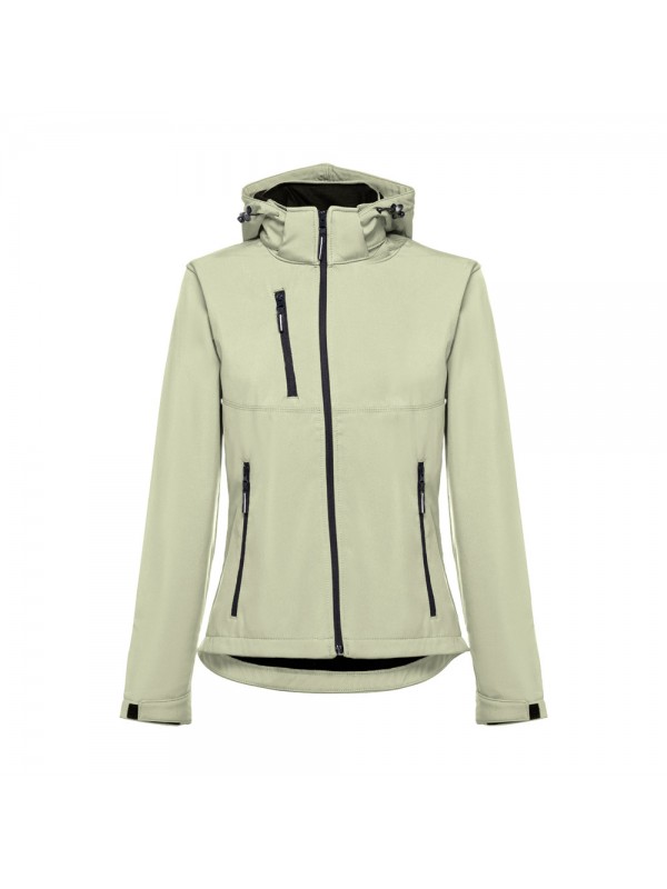 THC ZAGREB WOMEN. Giacca softshell da donna sfiancata - Verde pastello THC ZAGREB WOMEN. Giacca softshell da donna sfiancata - Verde pastello