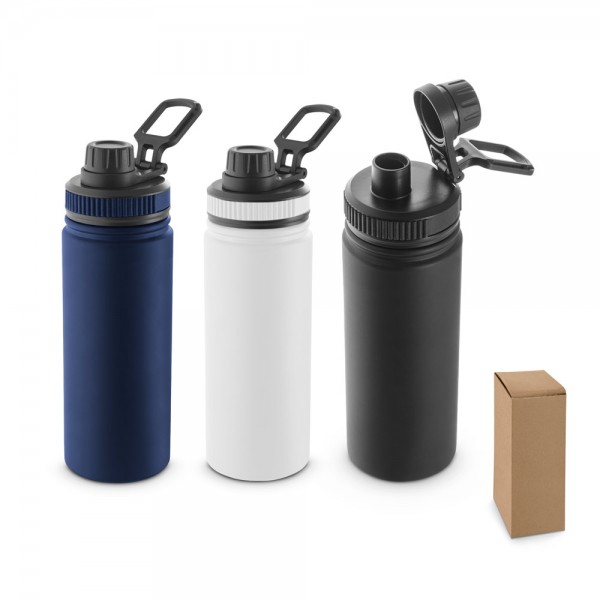 FEDERER. Borraccia in acciaio inox riciclato al 90% (570 mL) - Nero