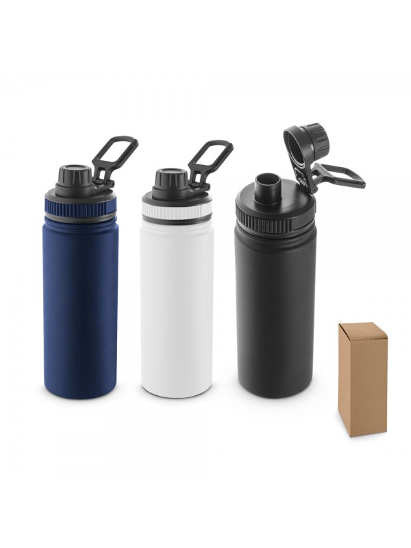 FEDERER. Borraccia in acciaio inox riciclato al 90% (570 mL) - Nero FEDERER. Borraccia in acciaio inox riciclato al 90% (570 mL) - Nero