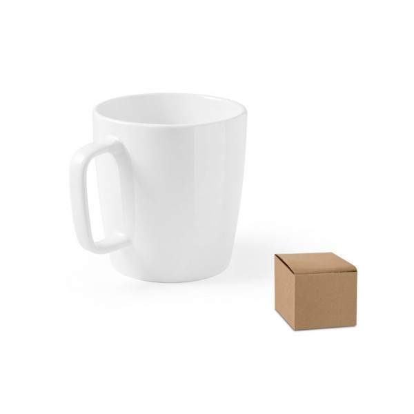 DHONI WHITE. Tazza in ceramica da 450 ml - Bianco