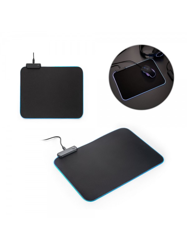 THORNE MOUSEPAD RGB. Tappetino per mouse da gioco con luci LED RGB in poliestere THORNE MOUSEPAD RGB. Tappetino per mouse da gioco con luci LED RGB in poliestere
