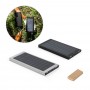CLERK. Power bank da 8'000 mAh con pannello solare in alluminio 100% riciclato