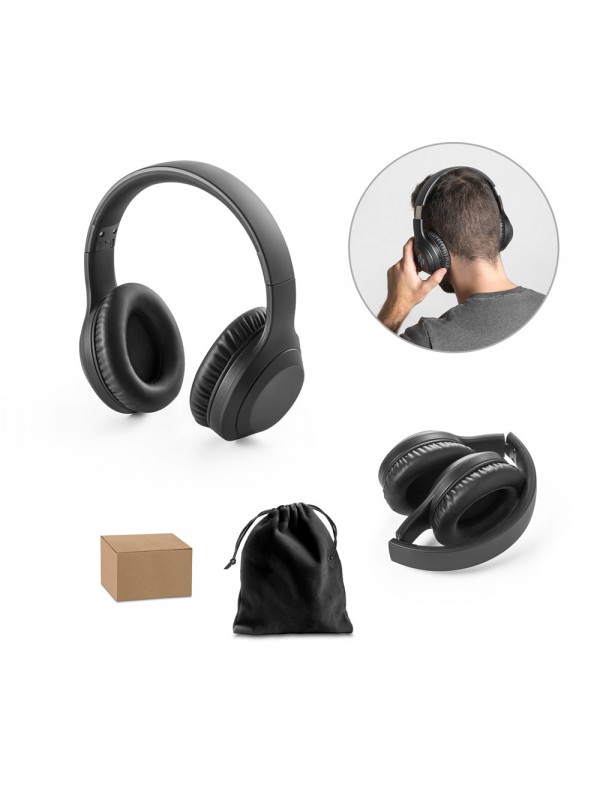 BETTENCOURT. Cuffie wireless pieghevoli con ANC e 15 ore di autonomia in ABS riciclato (100% rABS BETTENCOURT. Cuffie wireless pieghevoli con ANC e 15 ore di autonomia in ABS riciclato (100% rABS