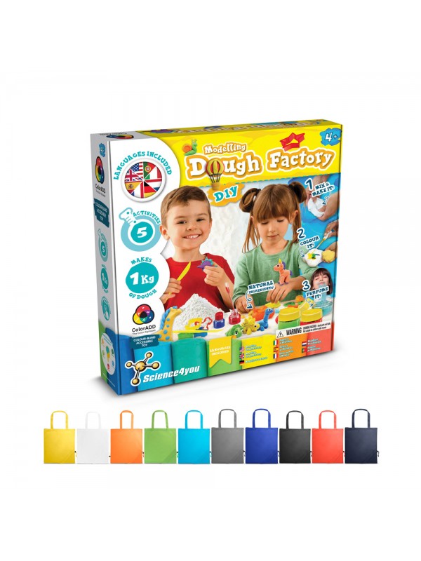 Modeling Dough Factory Kit II. Gioco educativo fornito con una borsa regalo pieghevole in 190T Modeling Dough Factory Kit II. Gioco educativo fornito con una borsa regalo pieghevole in 190T