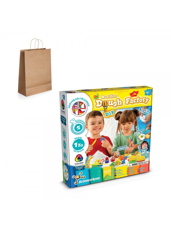 Modeling Dough Factory Kit IV. Gioco educativo sacchetto regalo in carta kraft (115 g/m²) Modeling Dough Factory Kit IV. Gioco educativo sacchetto regalo in carta kraft (115 g/m²)