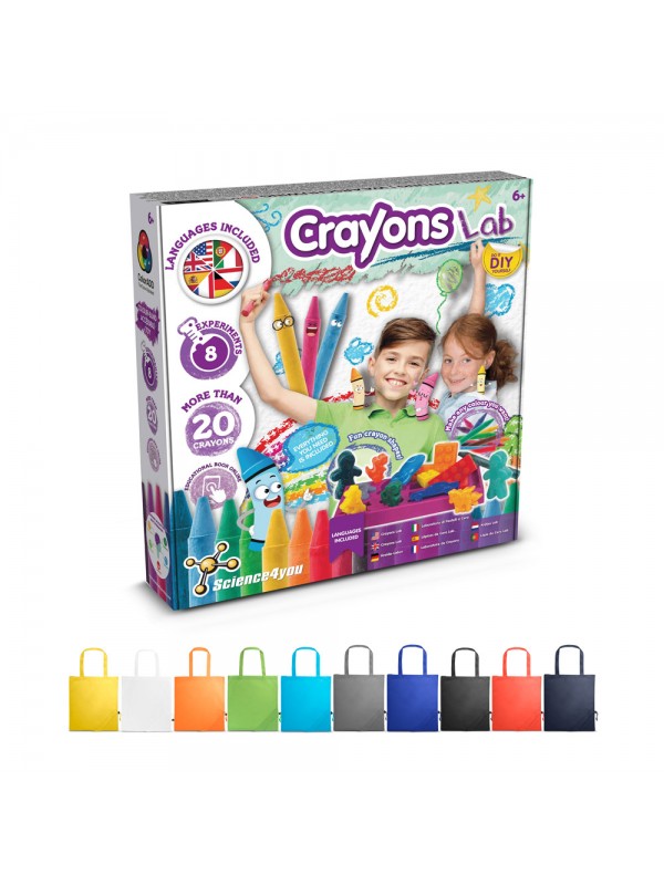 Crayon Factory Kit II. Gioco educativo fornito con una borsa regalo pieghevole in 190T Crayon Factory Kit II. Gioco educativo fornito con una borsa regalo pieghevole in 190T