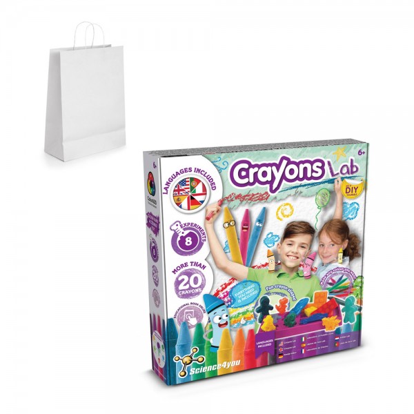 Crayon Factory Kit III. Gioco educativo fornito con un sacchetto regalo in carta kraft (100 g/m²)