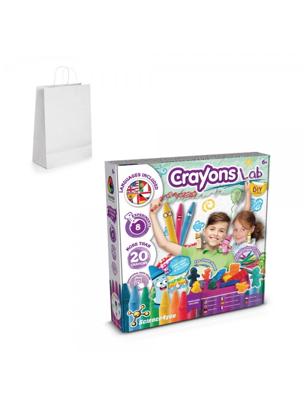 Crayon Factory Kit III. Gioco educativo fornito con un sacchetto regalo in carta kraft (100 g/m²) Crayon Factory Kit III. Gioco educativo fornito con un sacchetto regalo in carta kraft (100 g/m²)