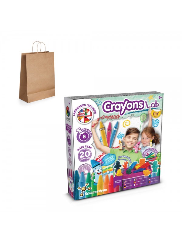 Crayon Factory Kit IV. Gioco educativo sacchetto regalo in carta kraft (115 g/m²) Crayon Factory Kit IV. Gioco educativo sacchetto regalo in carta kraft (115 g/m²)