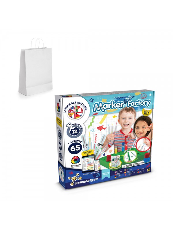 DIY Pen Factory Kit III. Kit educativo fornito con un sacchetto regalo in carta kraft (100 g/m²) DIY Pen Factory Kit III. Kit educativo fornito con un sacchetto regalo in carta kraft (100 g/m²)