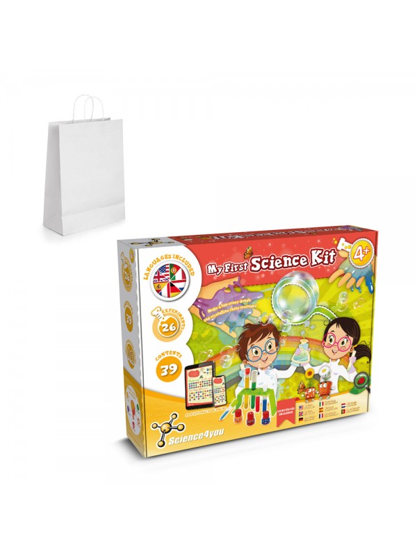 My First Science Kit II. Giocattolo educativo fornito con un sacchetto regalo in carta kraft (100 g/m²) My First Science Kit II. Giocattolo educativo fornito con un sacchetto regalo in carta kraft (100 g/m²)