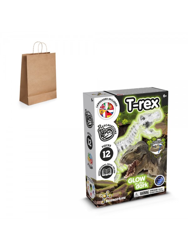 Fossil Excavation Kit III. Gioco educativo sacchetto regalo in carta kraft (115 g/m²) Fossil Excavation Kit III. Gioco educativo sacchetto regalo in carta kraft (115 g/m²)