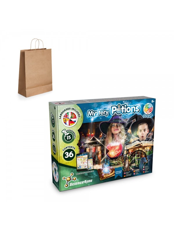 Mystery Potions Kit III. Kit educativo sacchetto regalo in carta kraft (115 g/m²) Mystery Potions Kit III. Kit educativo sacchetto regalo in carta kraft (115 g/m²)