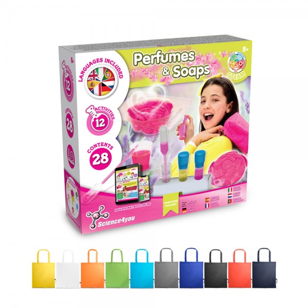 Perfume & Soap Factory Kit V. Gioco educativo fornito con una borsa regalo pieghevole in 190T