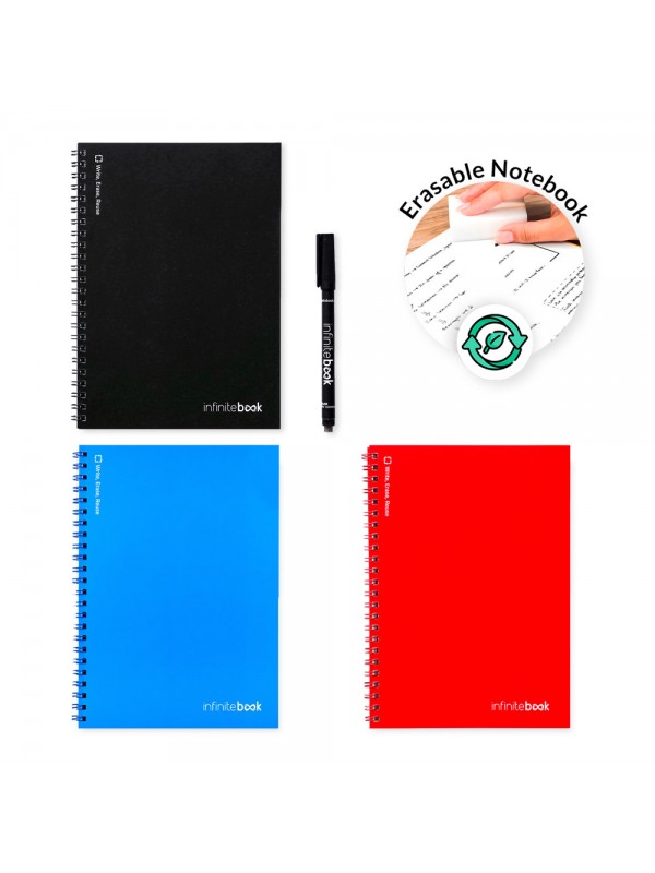 INFINITEBOOK PLAIN A5. Infinitebook con copertina flessibile e 15 pagine bianche stile lavagna bianca INFINITEBOOK PLAIN A5. Infinitebook con copertina flessibile e 15 pagine bianche stile lavagna bianca