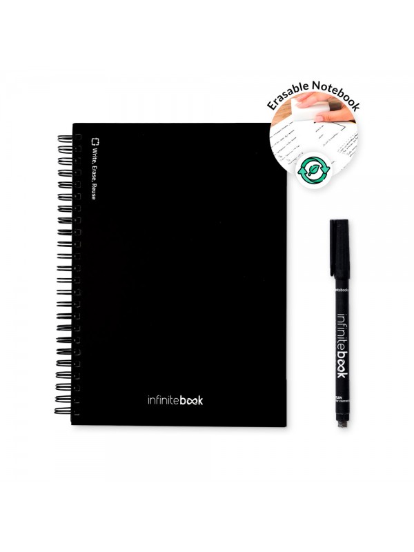 STARTER KIT INFINITEBOOK A5. Il set include un "Infinitebook", un kit di pulizia, un pennarello e un portapennarelli STARTER KIT INFINITEBOOK A5. Il set include un "Infinitebook", un kit di pulizia, un pennarello e un portapennarelli