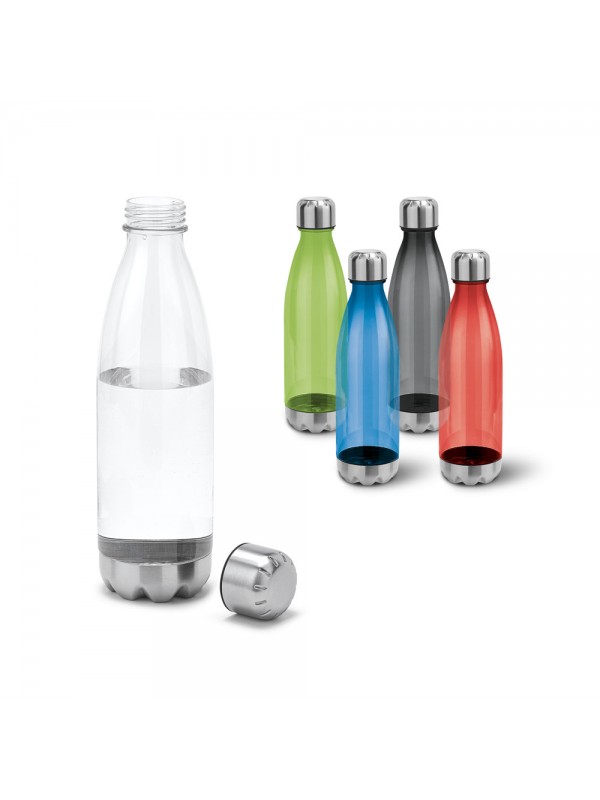 ANCER. Borraccia sportiva in AS e acciaio inox 700 mL - Nero